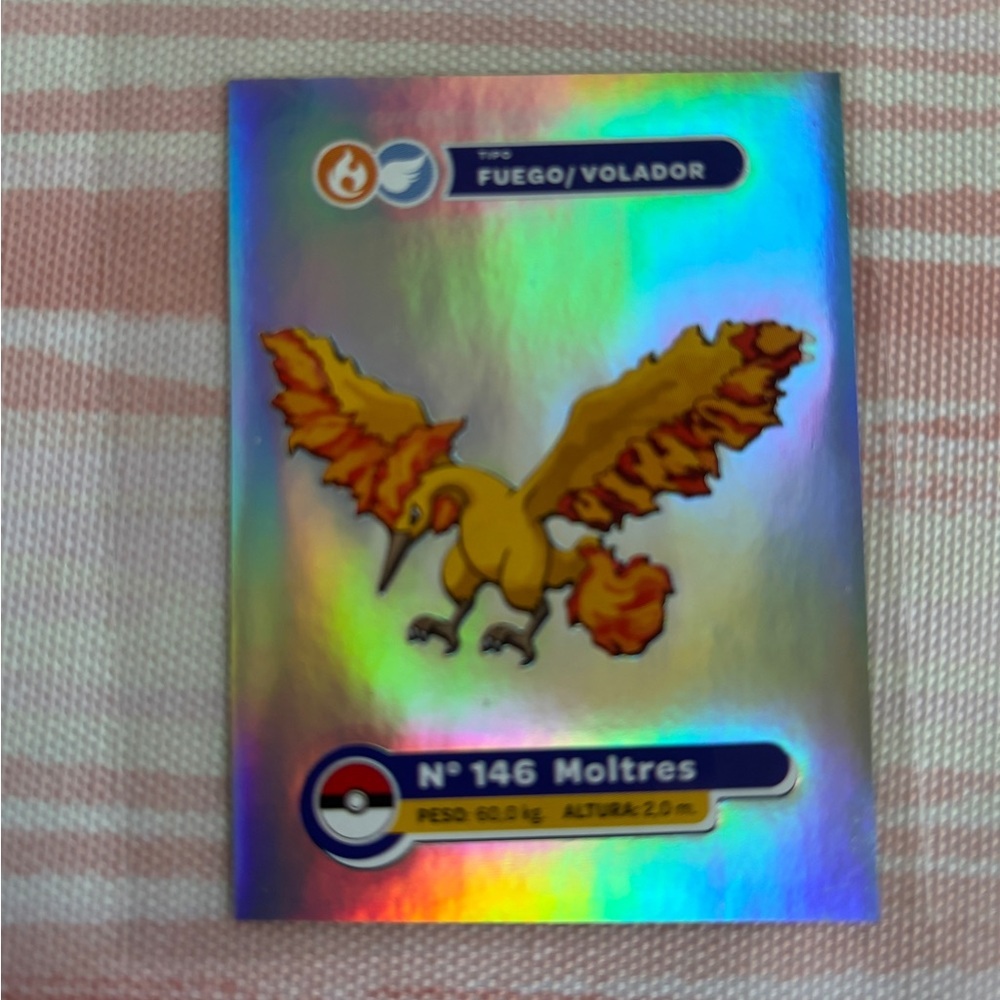 2025 POKEMON KANTO & JOHTO FH Sticker #A12 MOLTRES Peru Foil Variant 1